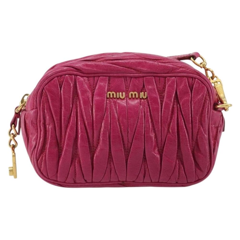 Miu Miu Matelasse Shoulder Bag Pink